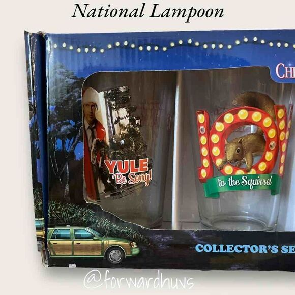 4 Pack 16 oz National Lampoon’s Christmas Vacation 2015 Glasses - Picture 4 of 9